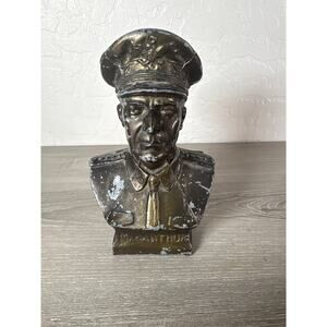 Vintage Banthrico inc  Chicago Il-‎ General McCarthur Bust/ Bank 6”x3.5”